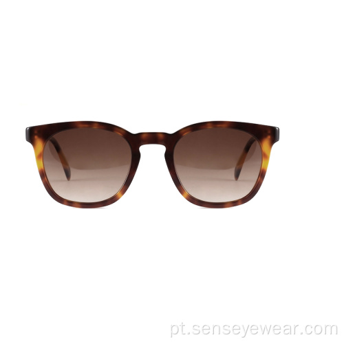 Mulheres Trendy Bevel Square Acetato Polarized Sunglasses